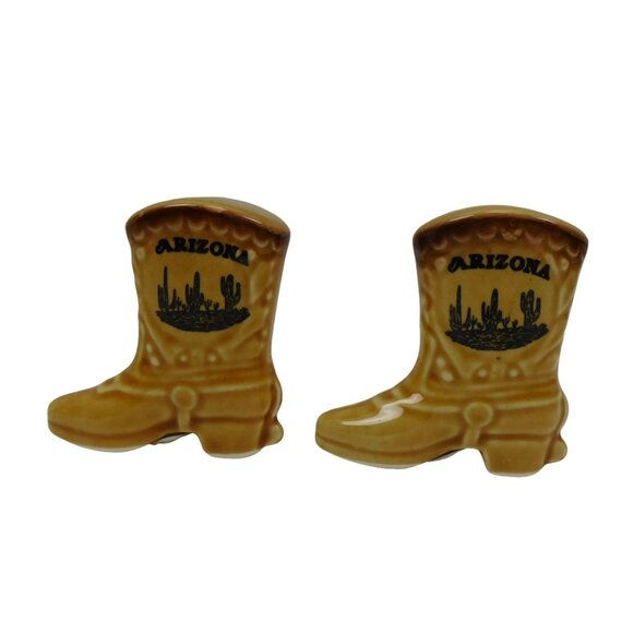 Arizona Cowboy Boot Salt And Pepper Shakers 3" - Picture 4 of 7